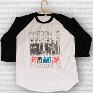 Maroon 5 Red Pill Blues Tour US 2018-2019 long sleeve t-shirt oversized large.